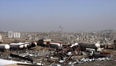 بالفيديو.. التحالف العربي يشن غارات على الحوثيين في صنعاء