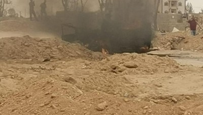 طيران مجهول يستهدف موقعا للحشد على الحدود بين العراق وسوريا